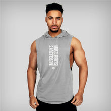 Load image into Gallery viewer, Guys Muscle Hooded Stringer Tank Top
