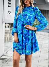 Load image into Gallery viewer, Leona Holly Pleated Long Sleeve Mini Dress
