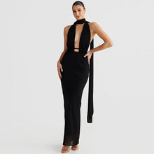 Load image into Gallery viewer, Tinsly Maze Halter Maxi Dress
