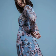 Load image into Gallery viewer, Mila Floral Mesh Long Sleeve Maxi Dress
