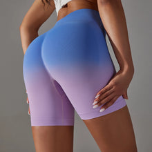 Load image into Gallery viewer, Lilly Gradient Seamless Scrunch High Waist Biker Shorts
