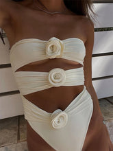 Load image into Gallery viewer, Domicela Rose Cut Out Strapless Swimsuit
