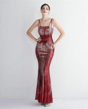 Load image into Gallery viewer, Lystra Sequin Mermaid Maxi Dress
