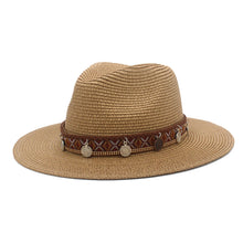 Load image into Gallery viewer, Luna Harper Straw Wide Brim Panama Hat
