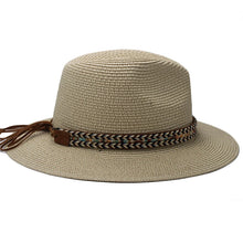 Load image into Gallery viewer, Dimitri Straw Wide Brim Panama Hat
