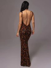 Load image into Gallery viewer, Scarlett Leopard Bodycon Maxi Dress
