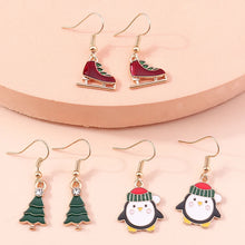 Load image into Gallery viewer, Christmas Penguin Earrings
