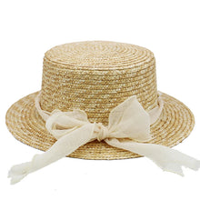 Load image into Gallery viewer, Elise Straw Boater Hat
