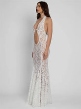 Load image into Gallery viewer, Kadience Lace Halter Neck Maxi Dress
