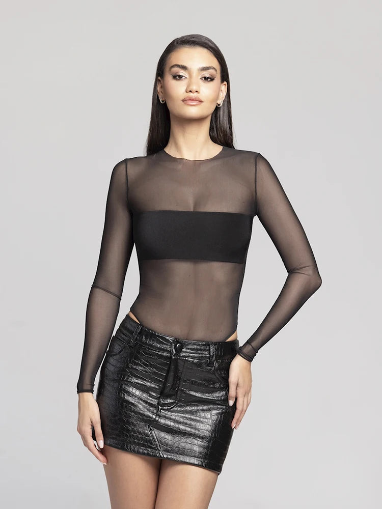 Rosalia Mesh Long Sleeve Bodysuit