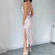 Load image into Gallery viewer, Charley Floral Halter Neck Slit Maxi Dress
