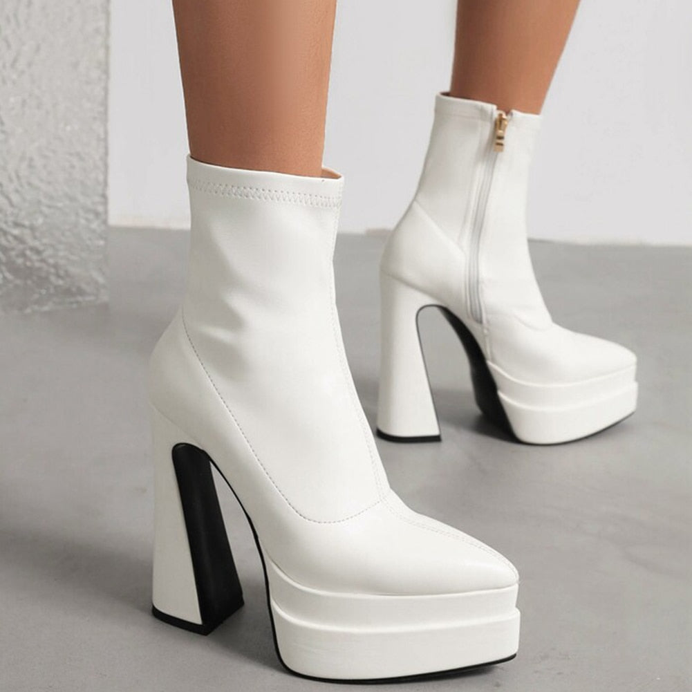 Riley Lou Pointed Platform Boots