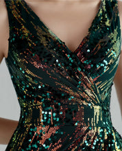 Load image into Gallery viewer, Reagan Mary Sequin Slit Maxi Dress
