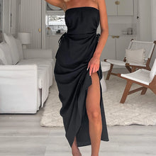 Load image into Gallery viewer, Doris Strapless Slit Maxi Dress
