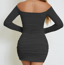 Load image into Gallery viewer, Vivienne Ruched Off Shoulder Bodycon Mini Dress
