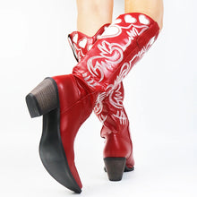 Load image into Gallery viewer, Misty Love Heart Pointed Toe Knee High Western Boots
