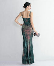 Load image into Gallery viewer, Lystra Sequin Mermaid Maxi Dress
