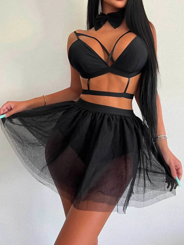 Janeth Mesh Two-Piece Set