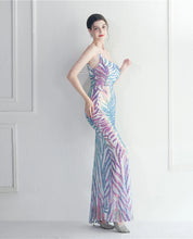 Load image into Gallery viewer, Chelsea Evee Sequin Mermaid Maxi Dress
