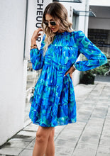 Load image into Gallery viewer, Leona Holly Pleated Long Sleeve Mini Dress
