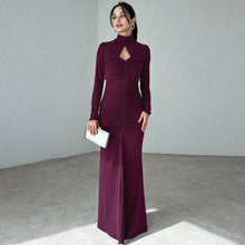 Load image into Gallery viewer, Elodie Turtleneck Long Sleeve Maxi Dress
