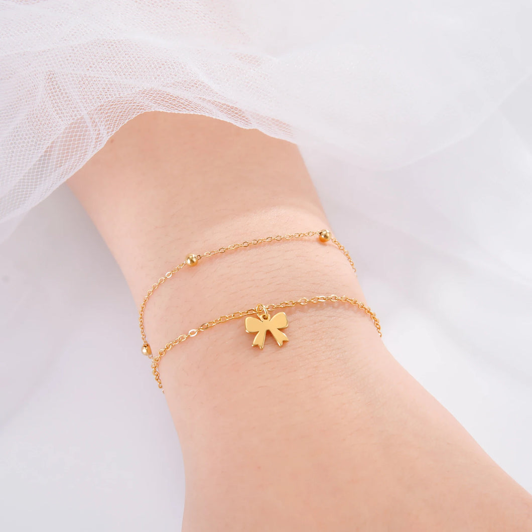 Luci Bow Charm Bracelet