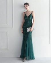 Load image into Gallery viewer, Soraya Sequin Beaded Mermaid Maxi Dress
