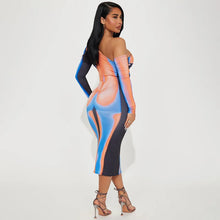 Load image into Gallery viewer, Keke Body Long Sleeve Bodycon Midi Dress
