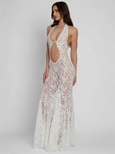 Load image into Gallery viewer, Kadience Lace Halter Neck Maxi Dress
