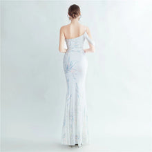 Load image into Gallery viewer, Yasmina Sequin One Shoulder Mermaid Maxi Dress
