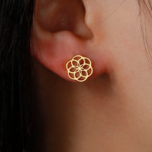 Load image into Gallery viewer, Jaslyn Flower Of Life Earrings
