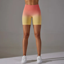 Load image into Gallery viewer, Lilly Gradient Seamless Scrunch High Waist Biker Shorts
