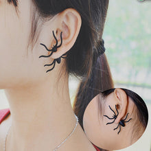 Load image into Gallery viewer, Halloween Black Spider Stud Earrings
