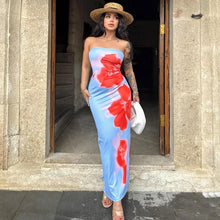 Load image into Gallery viewer, Scarlett May Strapless Slit Maxi Dress
