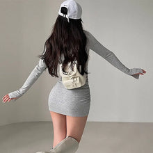 Load image into Gallery viewer, Kya Hooded Long Sleeve Mini Dress
