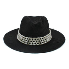 Load image into Gallery viewer, Wilma Pearl Straw Panama Hat
