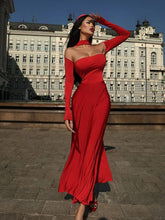 Load image into Gallery viewer, Kari Off Shoulder Long Sleeve Maxi Dress
