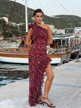 Load image into Gallery viewer, Hope Floral One Shoulder Slit Maxi Dress
