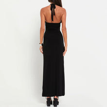 Load image into Gallery viewer, Mel Butterfly Halter Neck Cut Out Bodycon Maxi Dress
