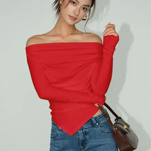 Load image into Gallery viewer, Kaeli Knit Off Shoulder Long Sleeve Top
