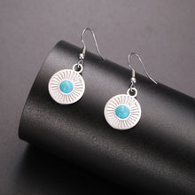 Load image into Gallery viewer, Julieta Turquoise Round Earrings
