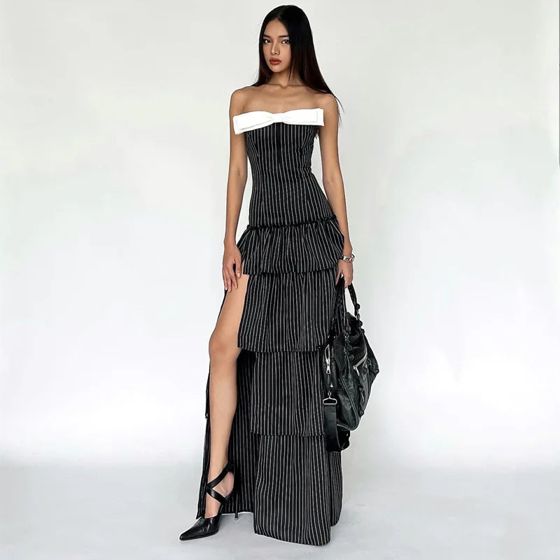 Katerina Strapless Cake Maxi Dress