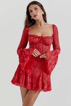 Load image into Gallery viewer, Andi Lace Long Sleeve Mini Dress
