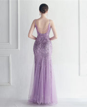 Load image into Gallery viewer, Soraya Sequin Beaded Mermaid Maxi Dress
