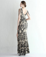 Load image into Gallery viewer, Delilah Elizabeth Sequin Slit Maxi Dress
