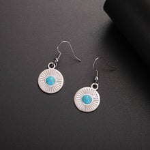 Load image into Gallery viewer, Julieta Turquoise Round Earrings
