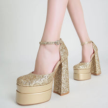 Load image into Gallery viewer, Amora Glitter Platform High Heels
