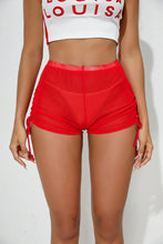 Load image into Gallery viewer, Malena Mesh Drawstring High Waist Shorts
