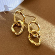 Load image into Gallery viewer, Courtline Gold Chain Earrings
