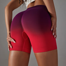 Load image into Gallery viewer, Lilly Gradient Seamless Scrunch High Waist Biker Shorts
